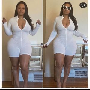 Lucky Label Jumpsuit Romper white